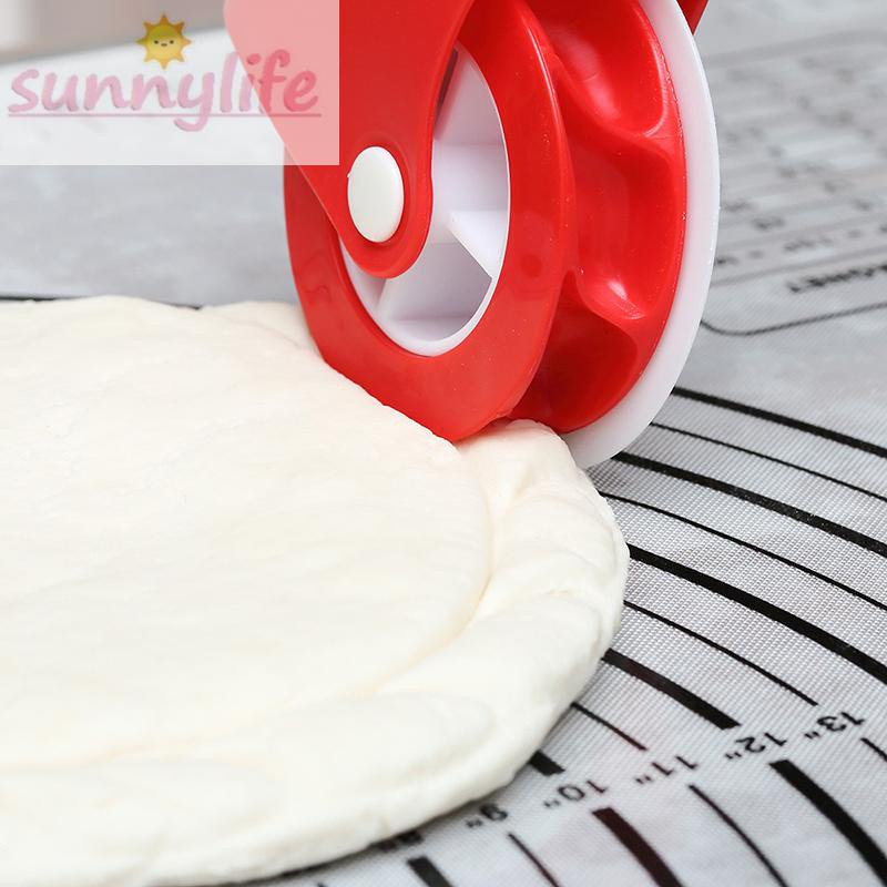 Useuful 1pcs Pizza Wedge Decorator Cutter Roller Plastic Pastry Cutting Wheel