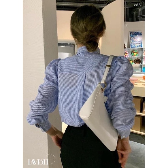 Áo sơ mi nữ tay bồng,công sở B-A-M STORE
