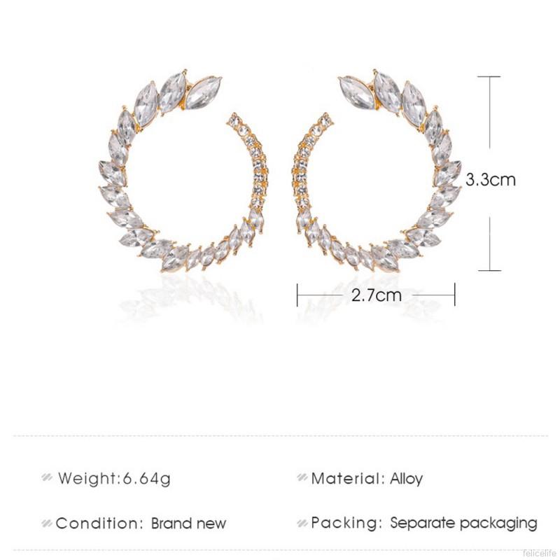 Hoa Tai Nữ Đính Đá Lấp Lánh Thời Trang