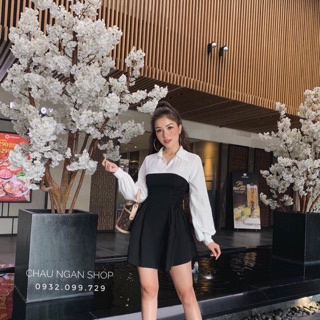 Đầm dây rút eo