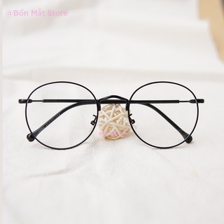 Gọng Kính Cận Tròn Kim Loại Vintage 9901 (Tặng Khăn Hộp)