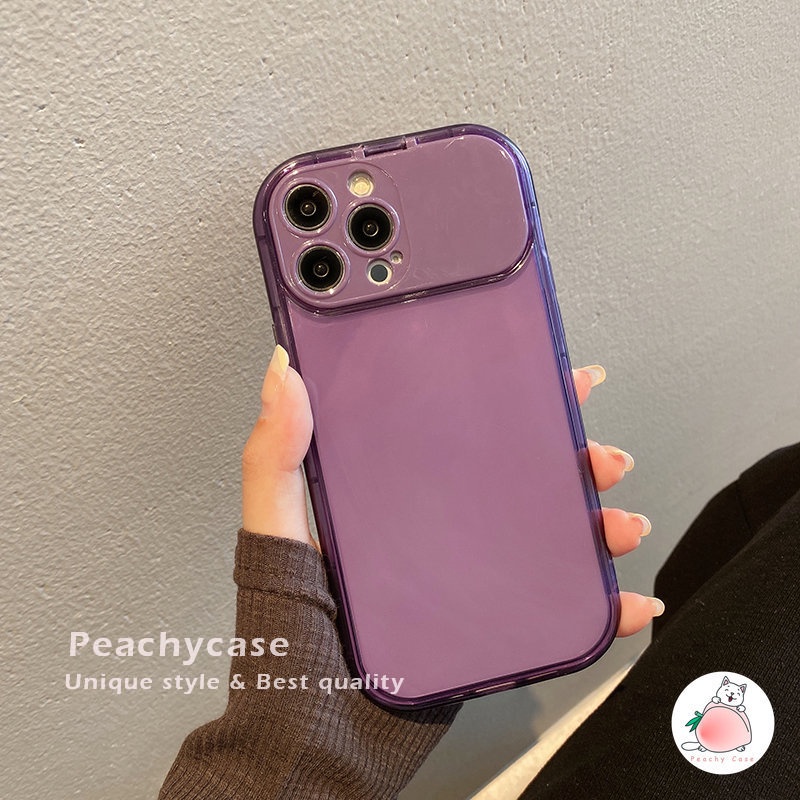Ốp Điện Thoại TPU Mềm Trong Suốt Màu Kẹo Kèm Gương Trang Điểm Cho iPhone 14 13 12 Pro Max 11 Xr Xs Max X 7 8 Plus