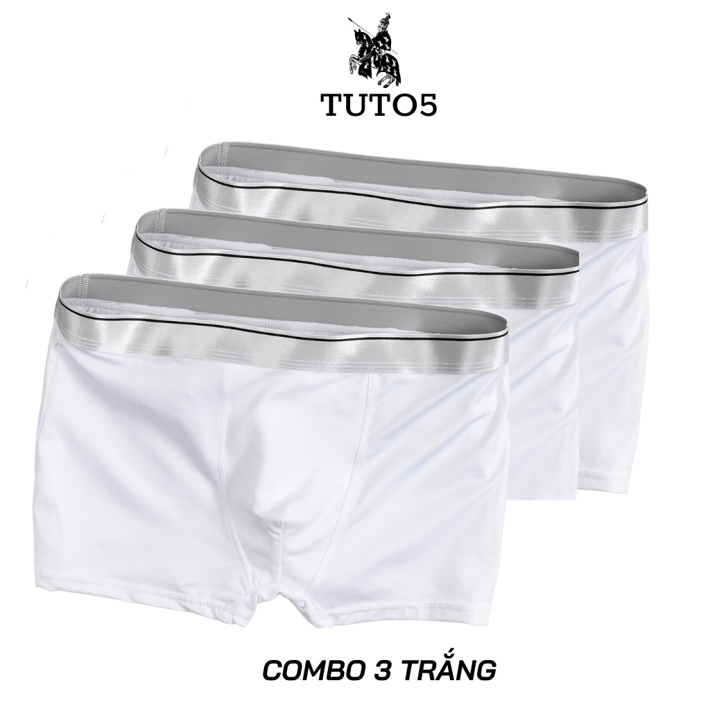 COMBO 3 Quần Sịp Đùi Nam TUTO5 Menswear BX01 -  Quần Lót Nam Boxer Thun Lạnh Basic Cotton Cao Cấp Công Nghệ Nhật Bản