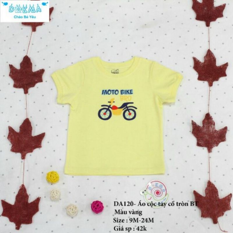 Áo cộc tay cài vai bé trai, bé gái Dokma nhiều mẫu