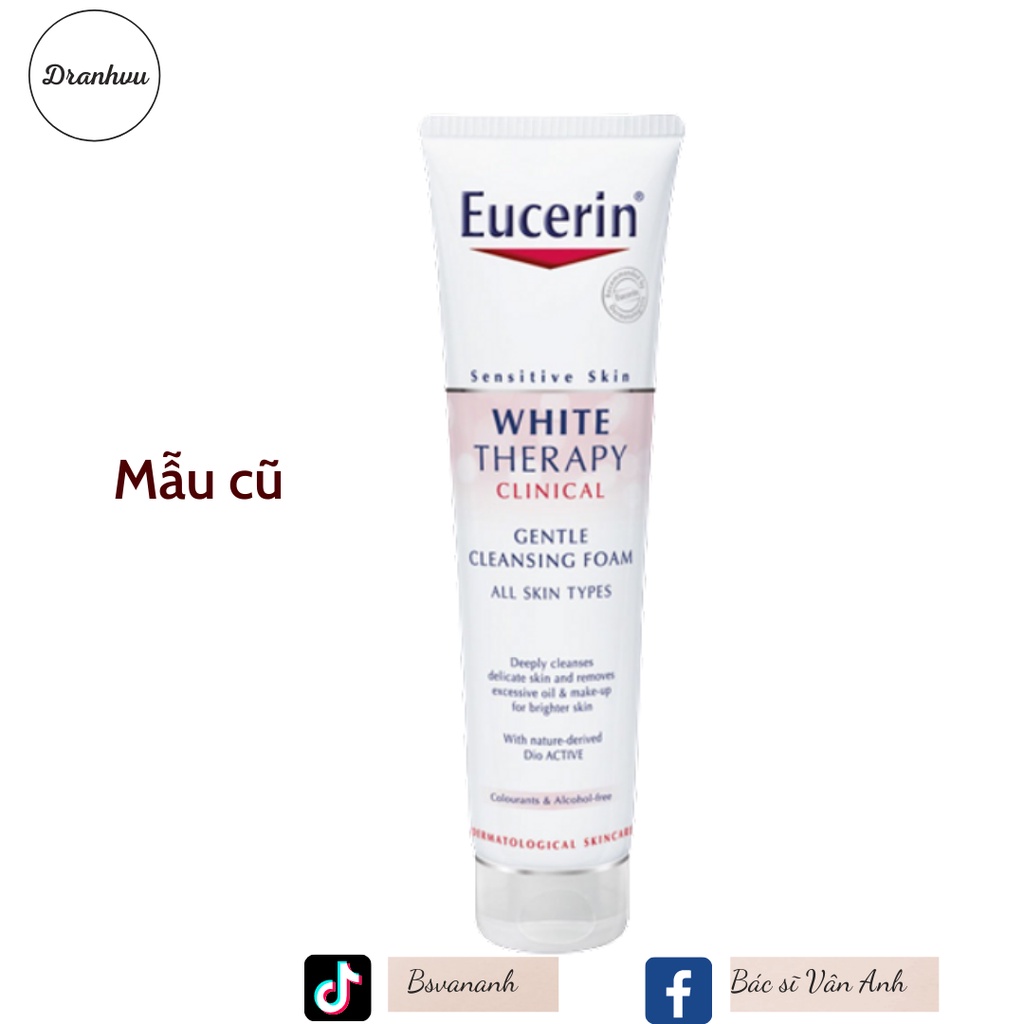 [CHÍNH HÃNG]Sữa Rửa Mặt Tạo Bọt Sáng Da Eucerin White Therapy Clinical Gentle Cleansing Foam (150g)