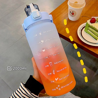 【Big discounts】Cute 2L Water Bottle With Water Timer Indicator【COD】