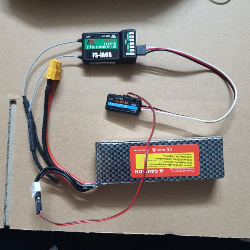 Modun Báo Pin về TX  FS-CVT01 phù hợp với RX FS-IA4B, IA6B, IA10B. máy bay rc