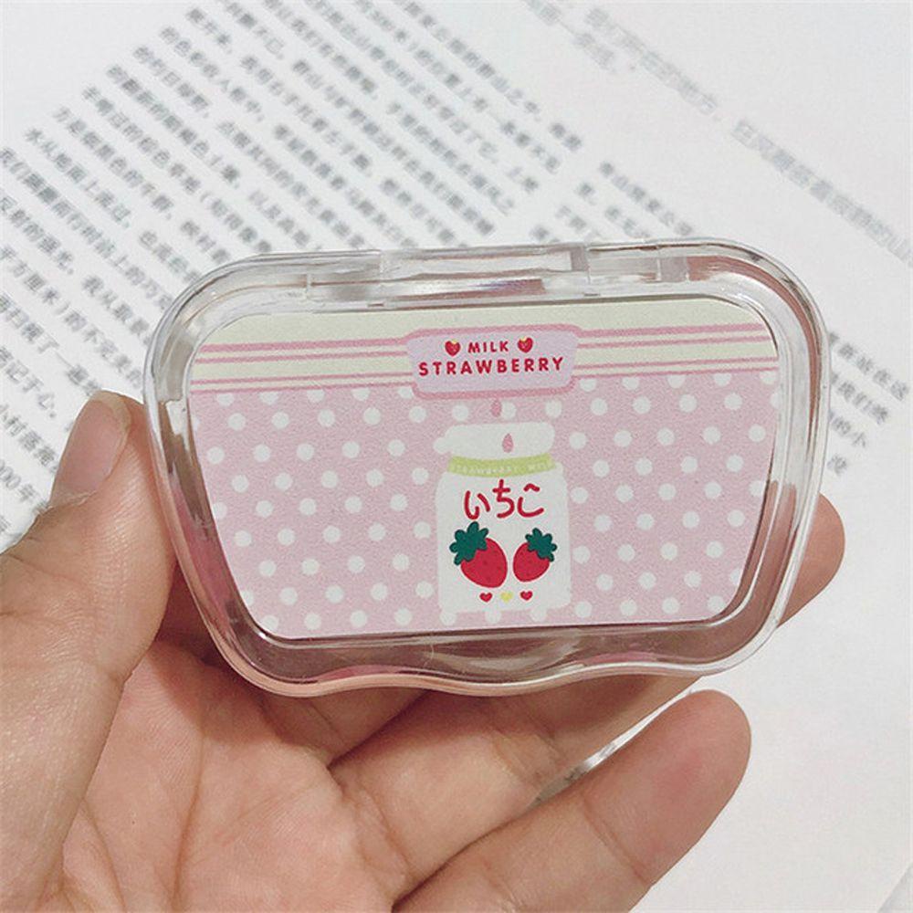 Hộp Đựng Kính Áp Tròng Hình Hoa / Gấu / Sữa Dâu Sáng Tạo Thích Hợp Mang Đi Du Lịch