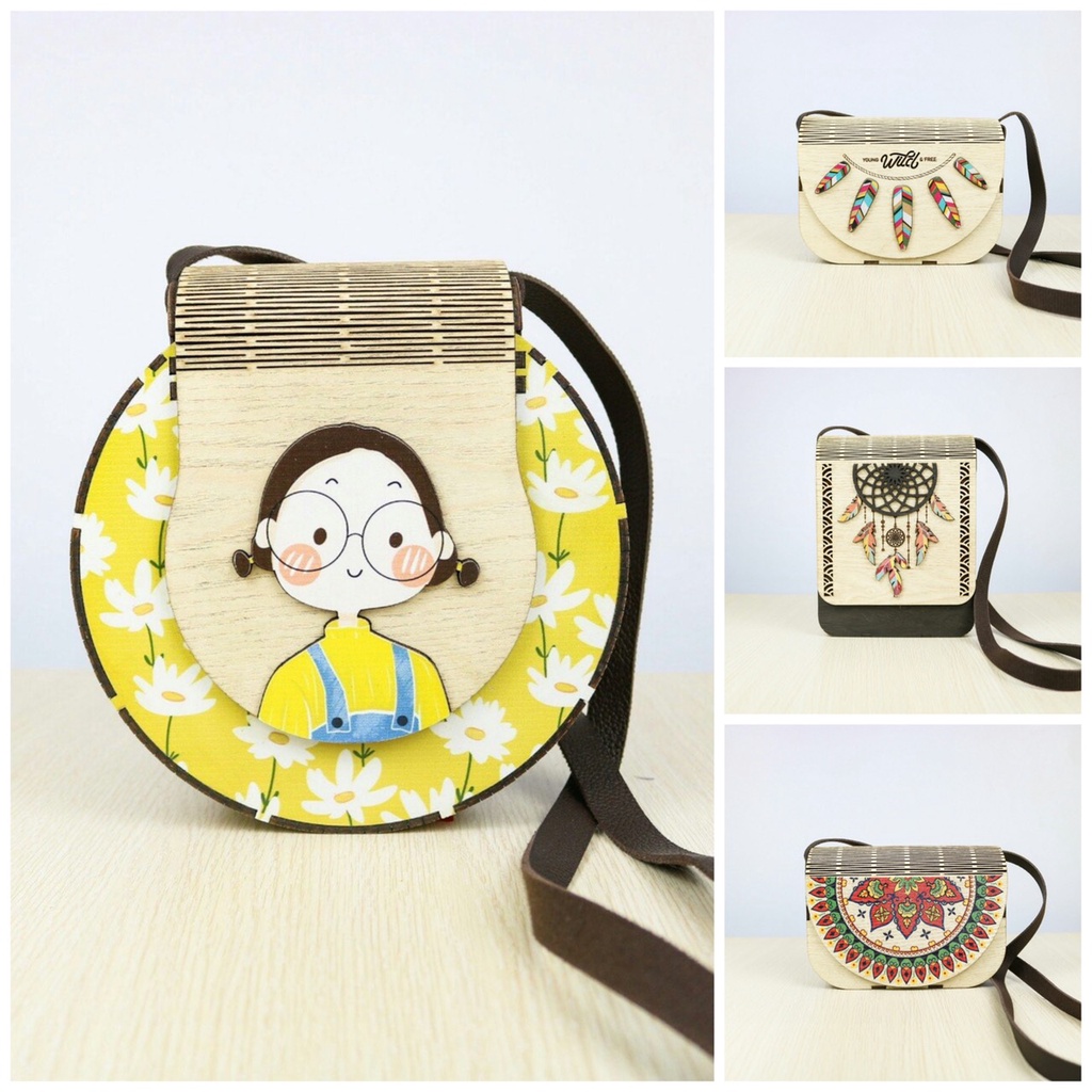 Túi Xách Gỗ Vintage Độc Lạ Thời Trang Cá tính - Túi Handmade Made in Việt Nam