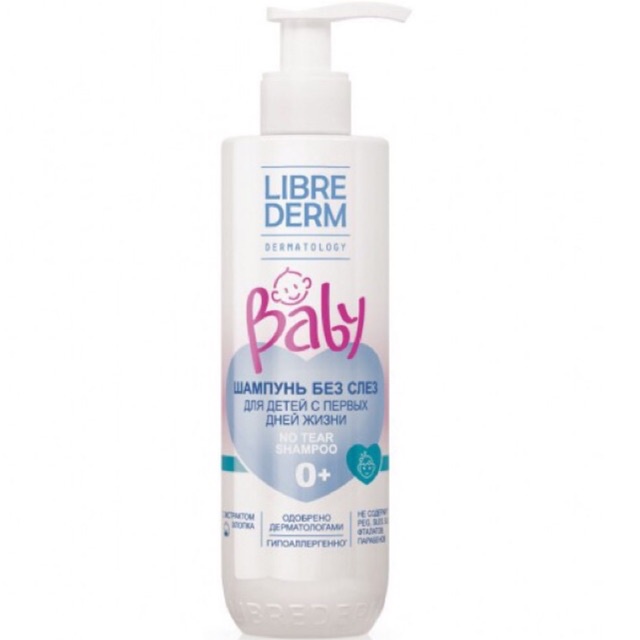 Gel tắm gội cho bé (bán chạy số 1 tại Nga)Librederm baby no tear shampoo - libre derm dermatology (dầu gội không cay mắt