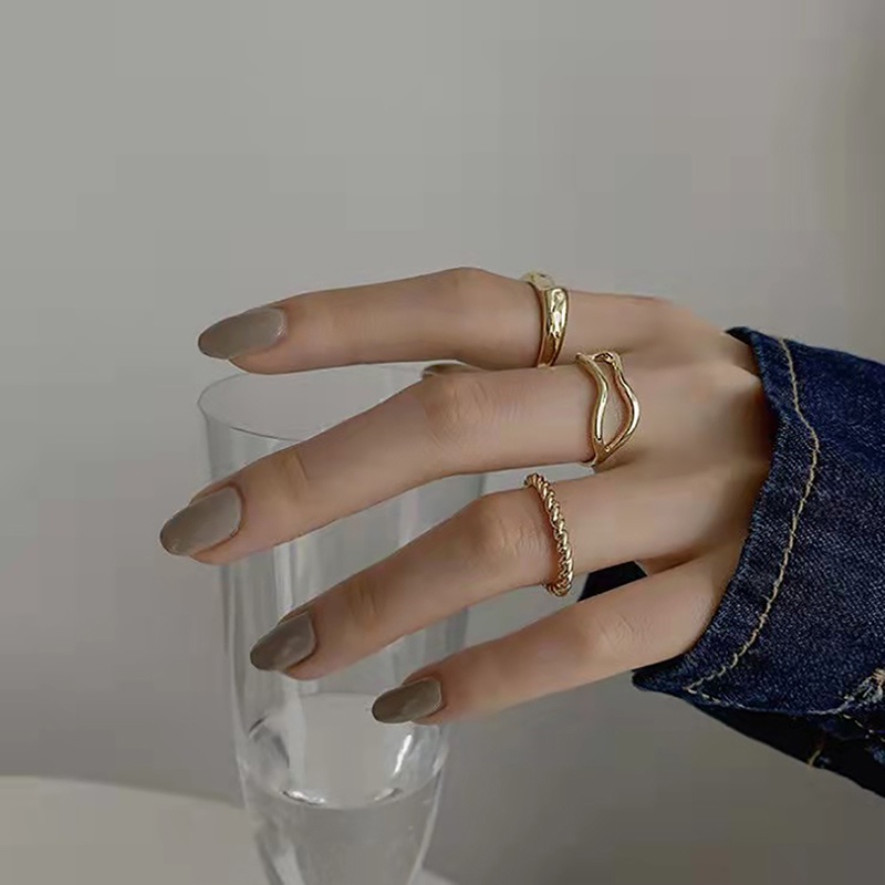 Bộ Nhẫn Đôi Hình Ngôi Sao/Trái Tim/Bướm Đơn Giản Dễ Thương Có Thể Điều Chỉnh Cho Nữ