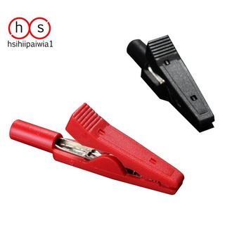 2 Đầu Kẹp Cá Sấu Cách Điện Màu Đỏ + Đen