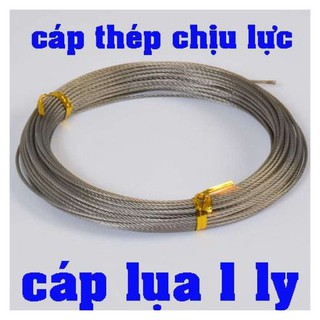 100m cáp thép 1 ly chịu lực tặng kèm 1 tăng đơ