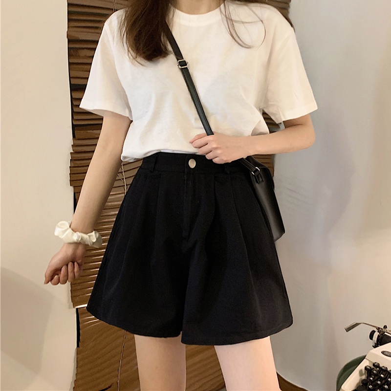 Quần Short Lưng Cao Ống Rộng Thiết Kế Mới Thời Trang Mùa Hè Dành Cho Nữ 2022