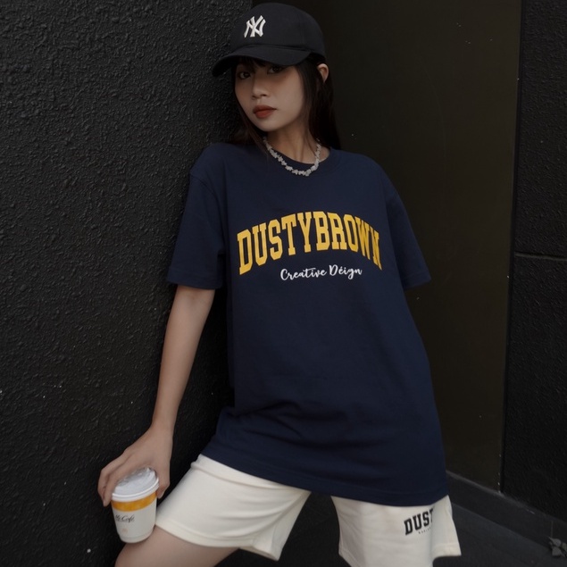 Áo Thun Unisex Form rông OLD Dusty Worldwide XANH ĐEN 100% Cotton 250gsm Local Brand Chính Hãng
