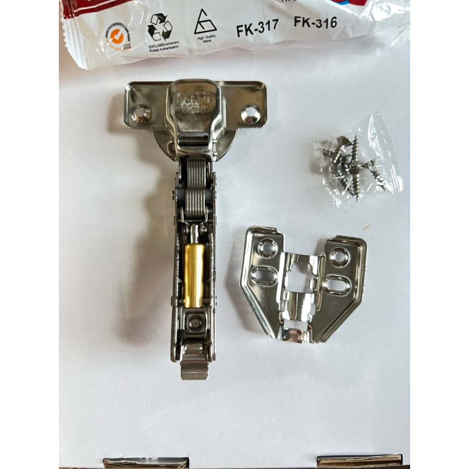 Bản lề inox giảm chấn Fuki, Bản lề hơi gắn tủ bếp, tủ áo