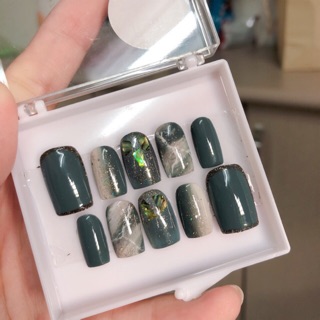 (Sẵn) Móng giả thiết kế hoạ tiết loang vân đá cực xinh