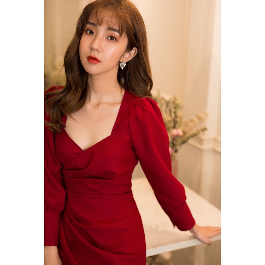 Đầm Kiểu Xếp Eo Cách Điệu 3 Màu - EDINI - D1185 | BigBuy360 - bigbuy360.vn