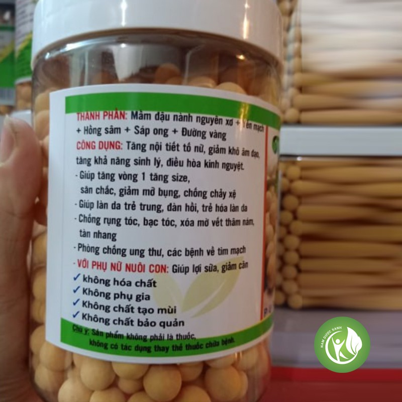 500GR Viên mầm Hồng sâm Collagen hỗ trợ tăng kích thước vòng 1, đẹp da NDX931 handmade