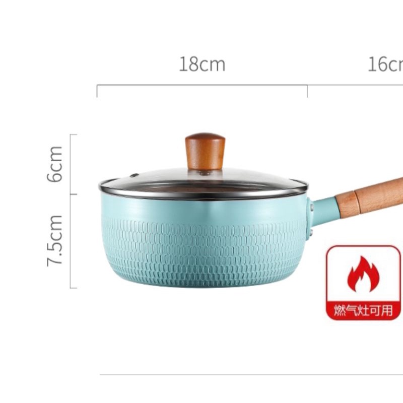 Chảo chống dính bếp từ sâu lòng vân đá 18cm dùng cho mọi loại bếp ,hàng cao cấp