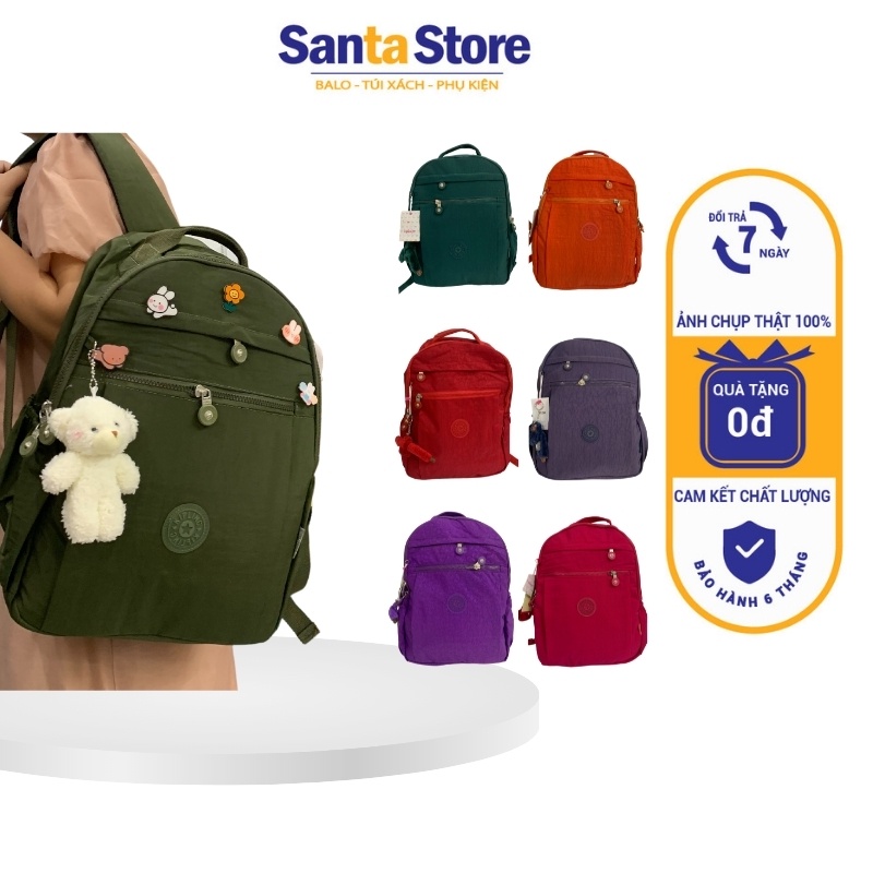 Balo vải dù thời trang nữ Kipling KL2129 đi học cao cấp SANTA STORE  Ulzzang Hàn Quốc nhiều ngăn xinh xắn đựng Laptop