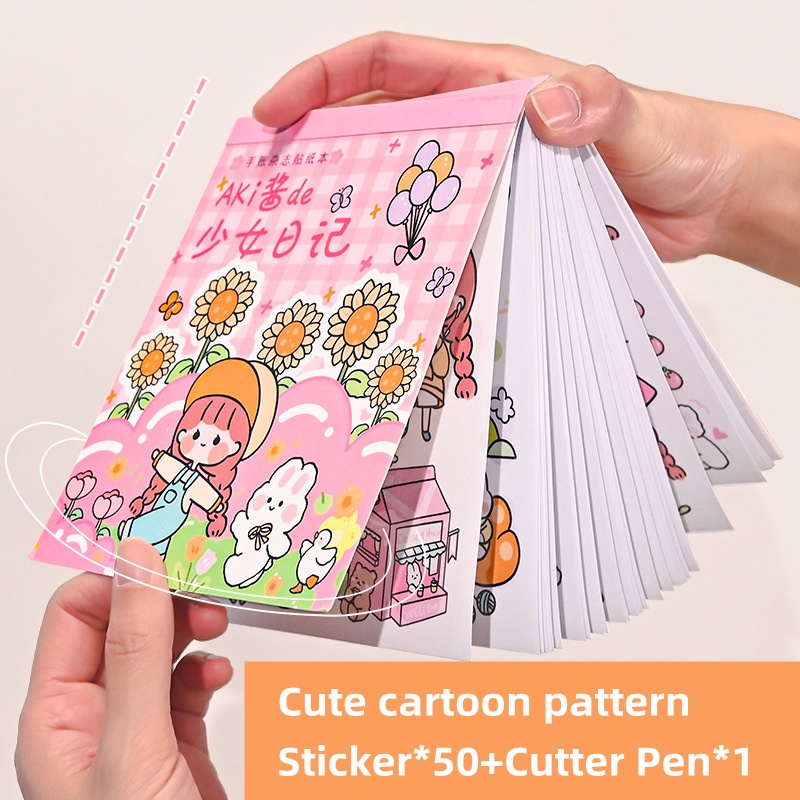 Bộ sticker Dán Trang Trí Sổ Tay diy Dành Cho Bé Gái