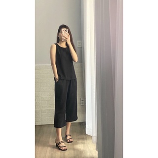 Set bộ đũi trơn áo sát nách quần lửng