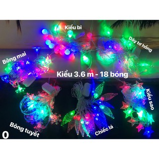 DÂY ĐÈN LED TRANG TRÍ NOEL-CHỚP ĐỦ MÀU GIÁ RẺ 3.6M