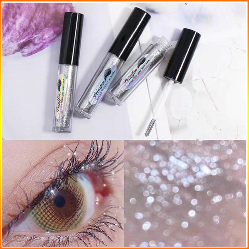 Mascara chuốt mi ánh nhũ kim tuyến Omga lung linh dài dày cong đẹp không lem ECOTITT CM01