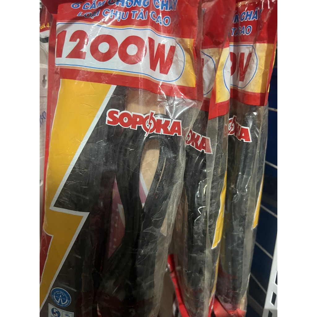 Ổ cắm điện liền dây OMINSU - SOPOKA hàng chính hãng dây 3m,5m, CHỊU TẢI 1200W