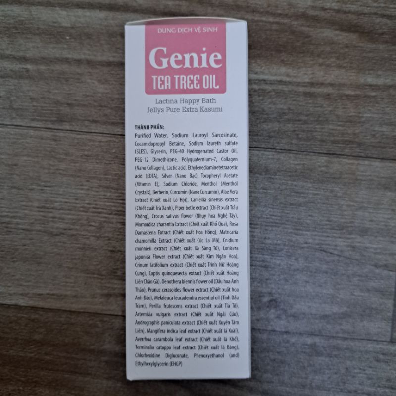 Dung dịch vệ sinh tạo bọt GENIE TEE TREE OIL - Trà xanh trầu không làm sạch kháng khuẩn ngăn ngừa viêm nhiễm