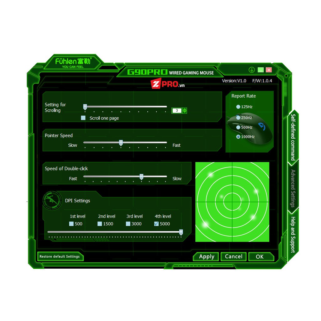 [Mã ELCLJUN giảm 7% đơn 500K] Chuột Fuhlen G90 Pro BH 2 năm Chính Hãng | BigBuy360 - bigbuy360.vn