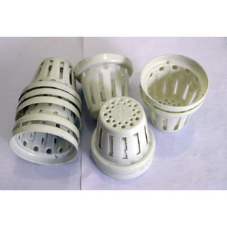 Combo 10 Rọ nhựa trắng trồng rau thủy canh (6cm)