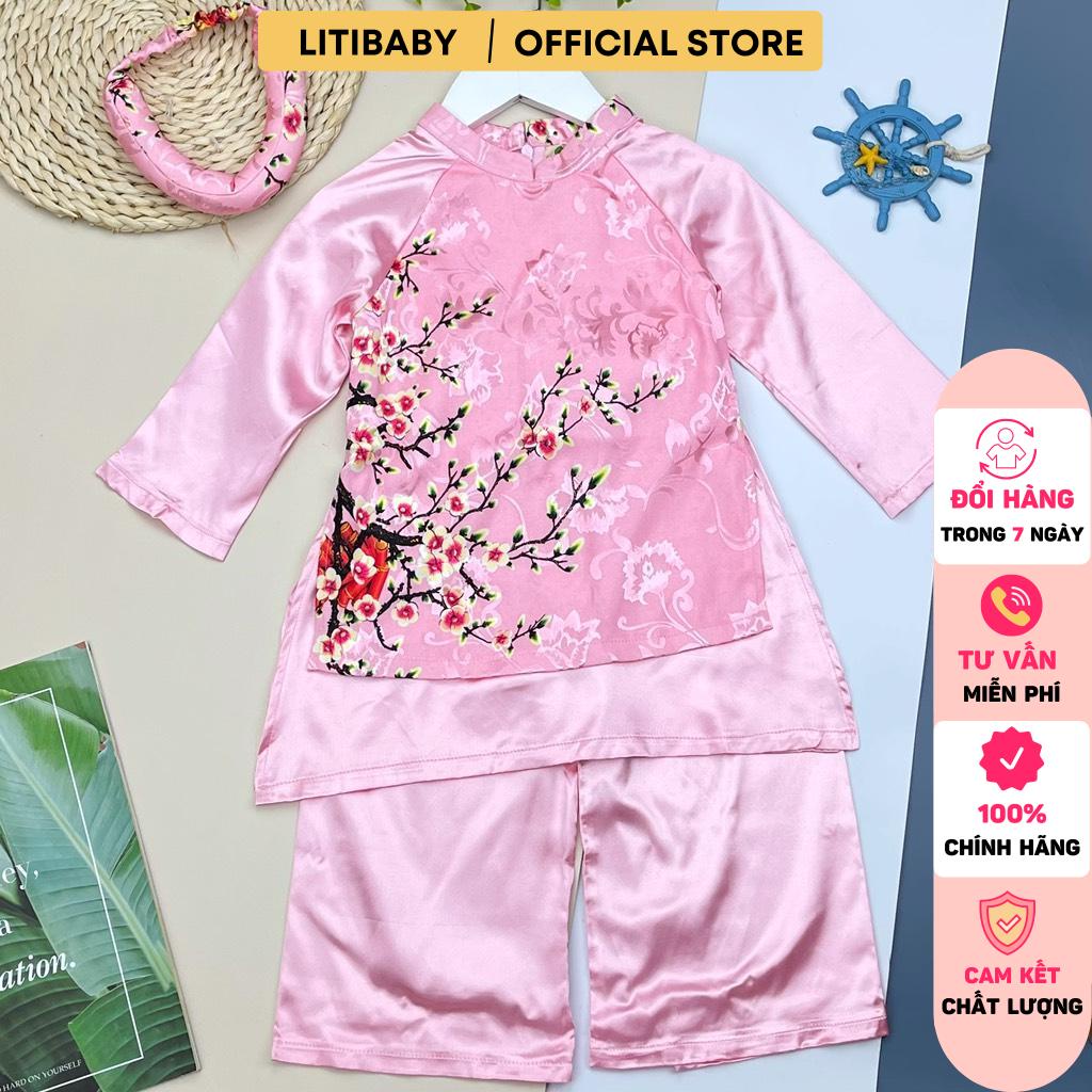 Áo dài hoa đào LITIBABY 2/7