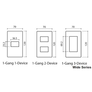 [CHÍNH HÃNG PANASONIC]Mặt dùng cho 3 thiết bị Panasonic WIDE