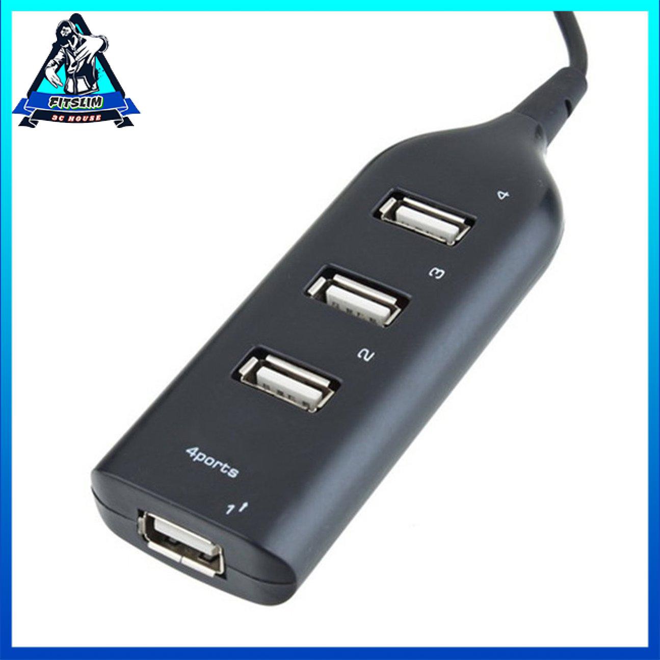 4 cổng USB 2.0 USB tốc độ cao HUB USB Máy tính xách tay PC mỏng Bộ chia USB nhỏ nhất