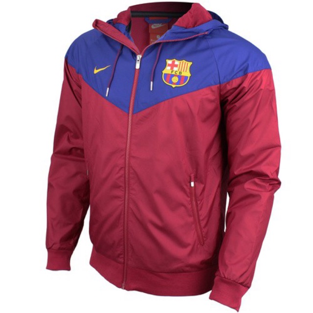 Áo khoác dù Nike chính hãng 2 lớp có mũ trùm đầu chất vải xịn chống thấm nước