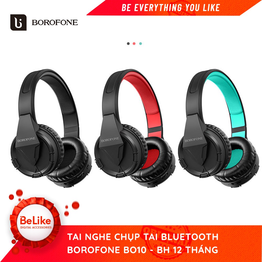 Tai Nghe Chụp Tai Bluetooth Borofone BO10 - Âm Bass Cực Mạnh - BH 12 Tháng Chính Hãng