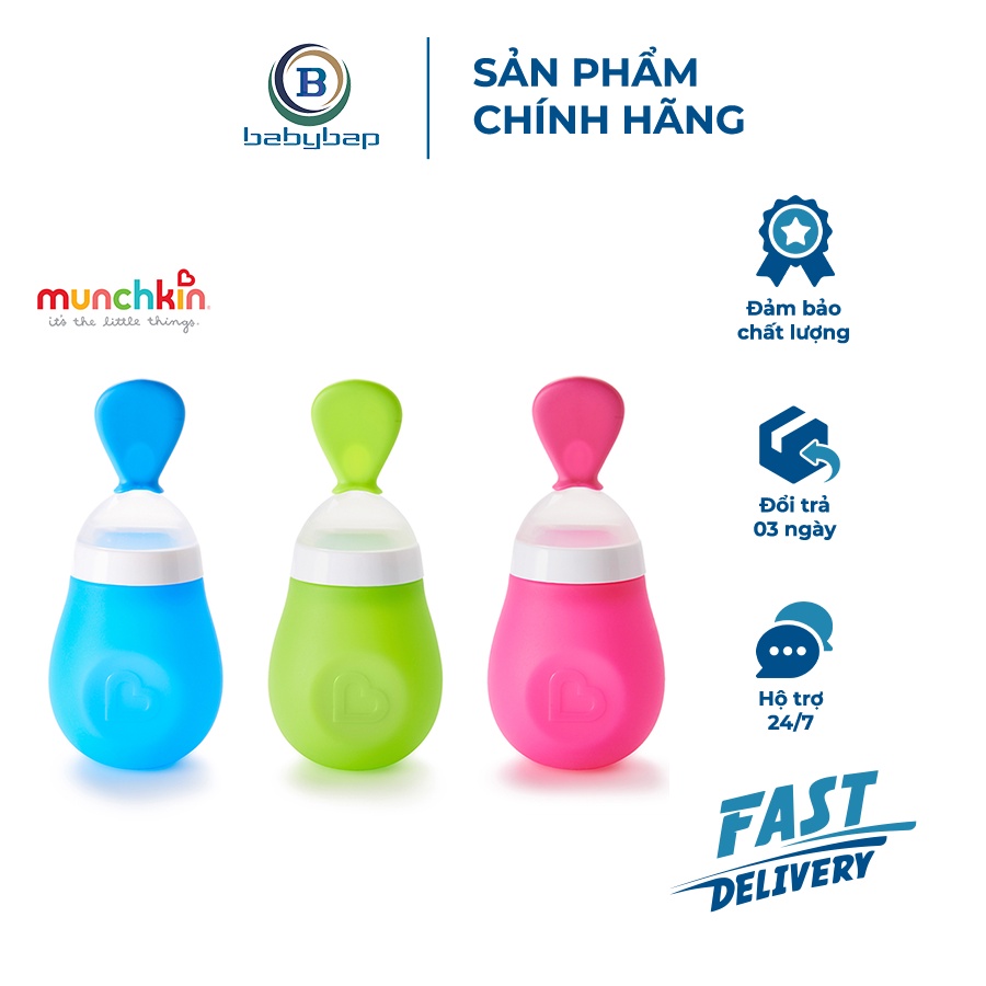 Bình Thìa Ăn Dặm Munchkin Phù Hợp Với Bé Từ 4 Tháng Tuổi Trở Lên