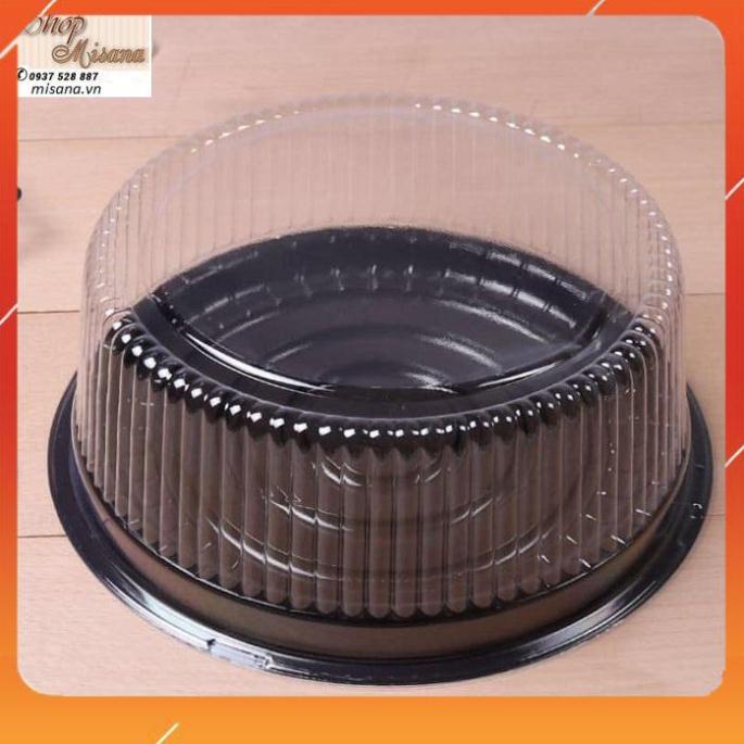 Hộp nhựa tròn đựng bánh 20cm - A024 dùng đựng bánh, thực phẩm
