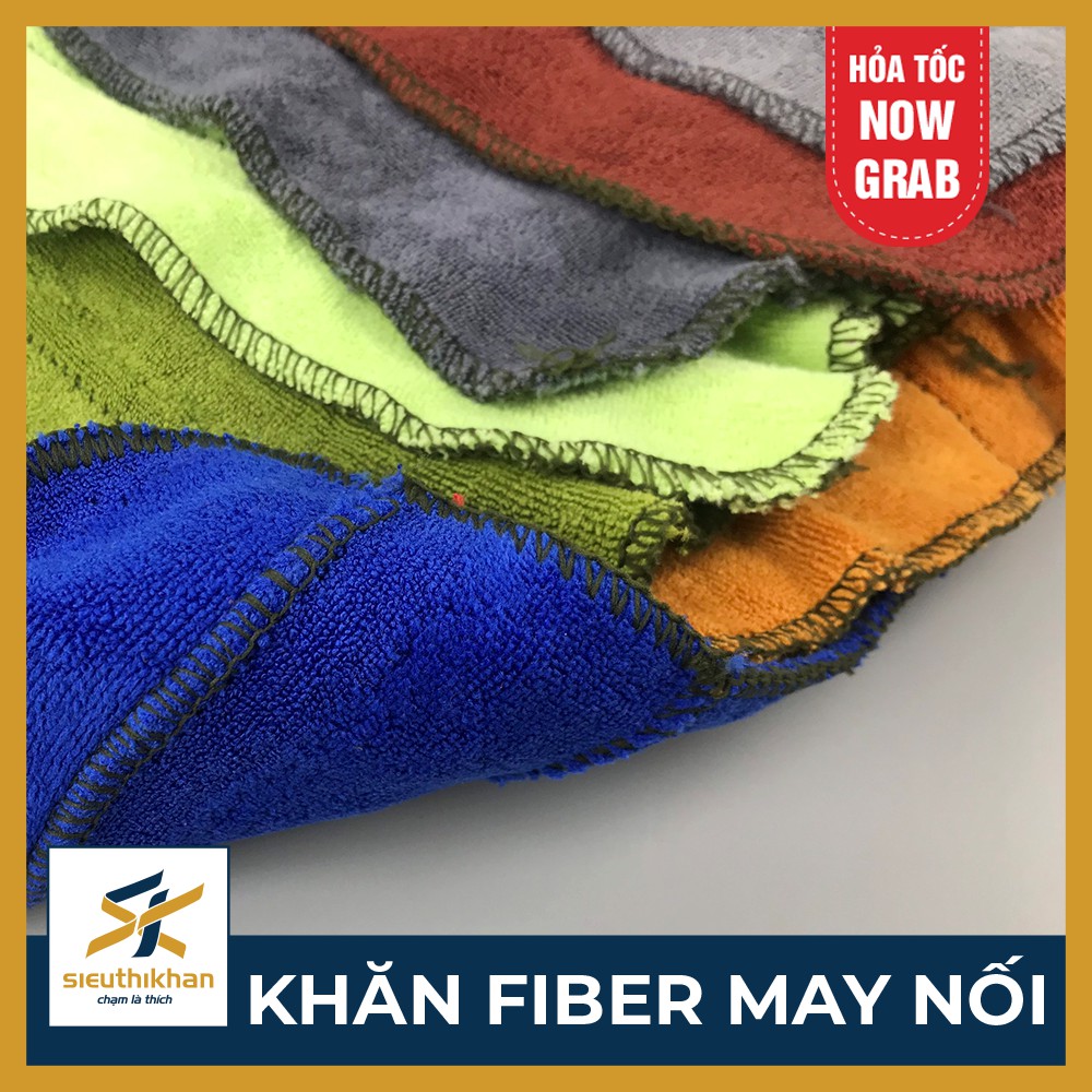 Khăn lau đa năng may nối chất liệu microfiber thấm nước, lau sạch - KCF6