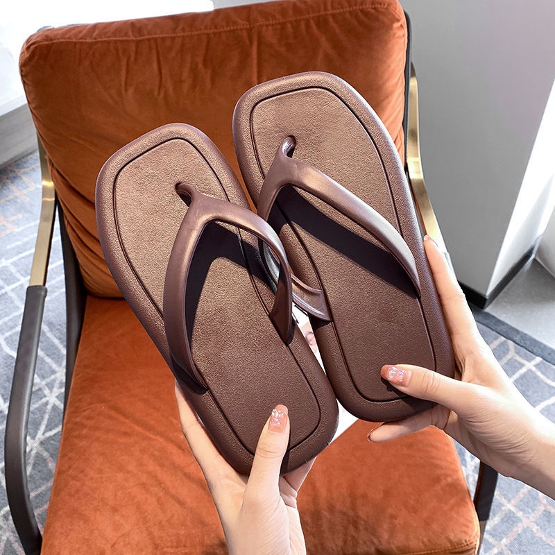 Dép sandal đế bằng thiết kế đơn giản phong cách Hàn Quốc hợp thời trang