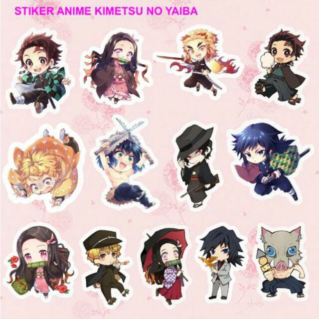 Sticker/ hình dán anime Kimetsu no Yaiba/ Thanh gươm diệt quỷ