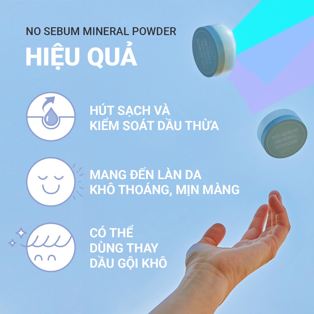 Phấn phủ kiềm dầu dạng bột innisfree No Sebum Mineral Powder 5g