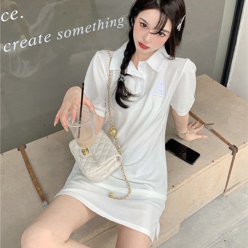 Áo Thun Tay Phồng Ngắn Dáng Rộng Thời Trang Mùa Hè Phong Cách Pháp Cho Nữ