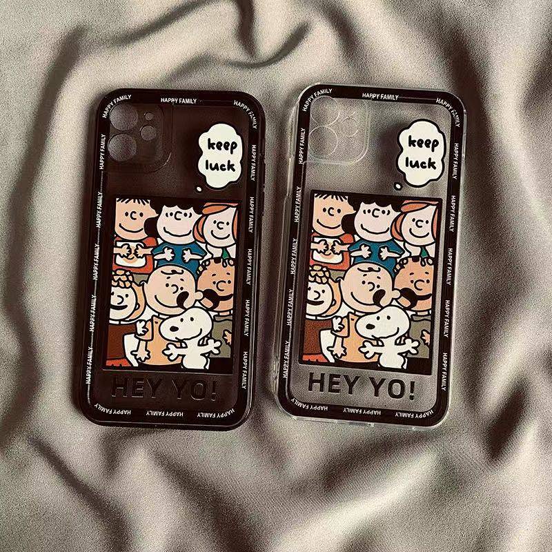 Ốp điện thoại trong suốt in Snoopy thích hợp cho Apple iPhone 12/13pro Max Iphone11 Xrxsmax 78P