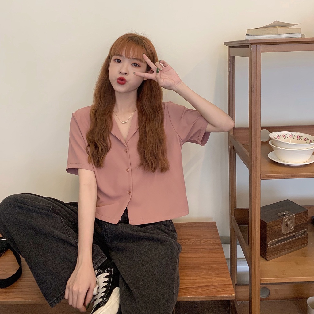 Sơ mi hồng đất basic | 11 HIN