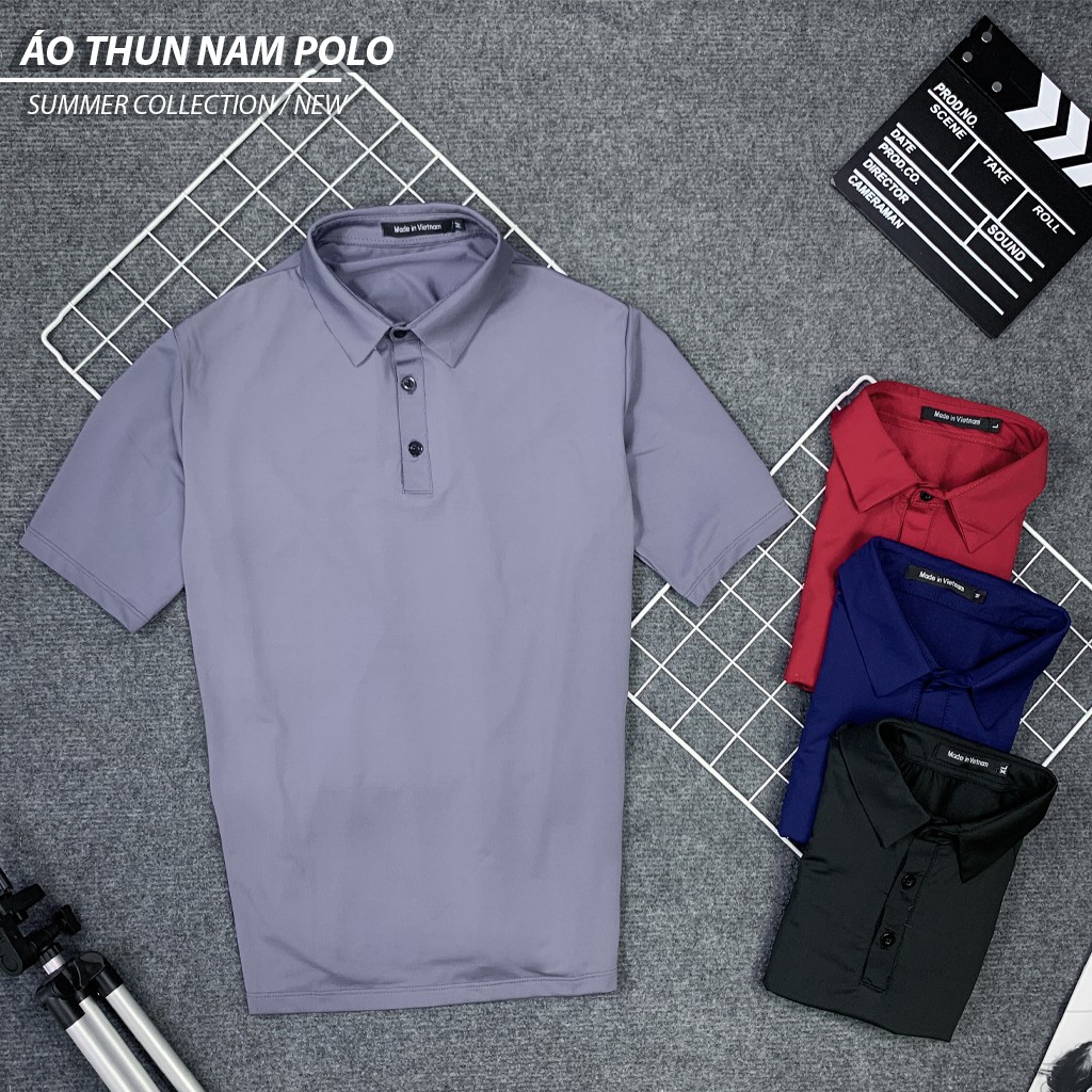 Áo thun nam PoLo 💥FREESHIP💥 Áo nam ngắn tay polo đẹp mã TT77.0 thun trơn phong cách Hàn Quốc mùa hè thu tay lỡ co giãn