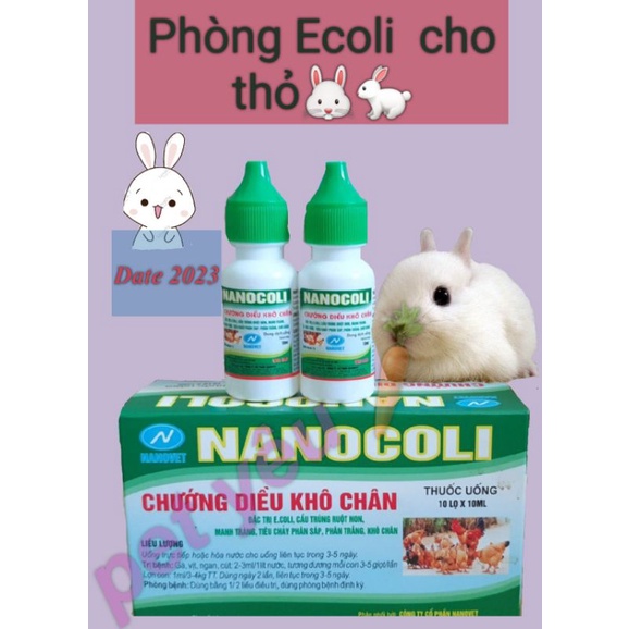 Cầu trùng( chai 10ml) cho thỏ con thỏ mẹ và thỏ trưởng thành