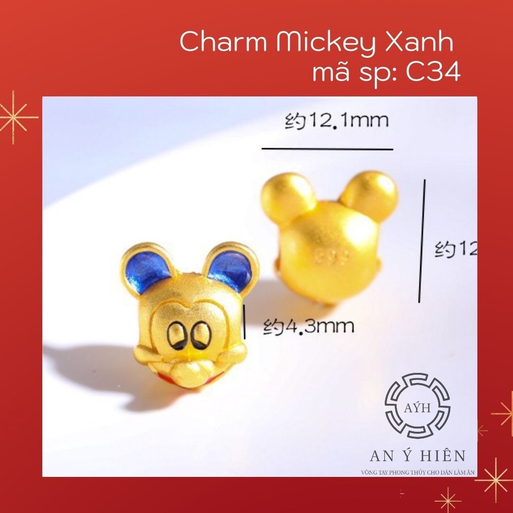 Charm Mickey xanh #C34 ( An Ý Hiên)